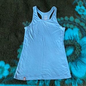 Blue smart wool base layer tank top L
